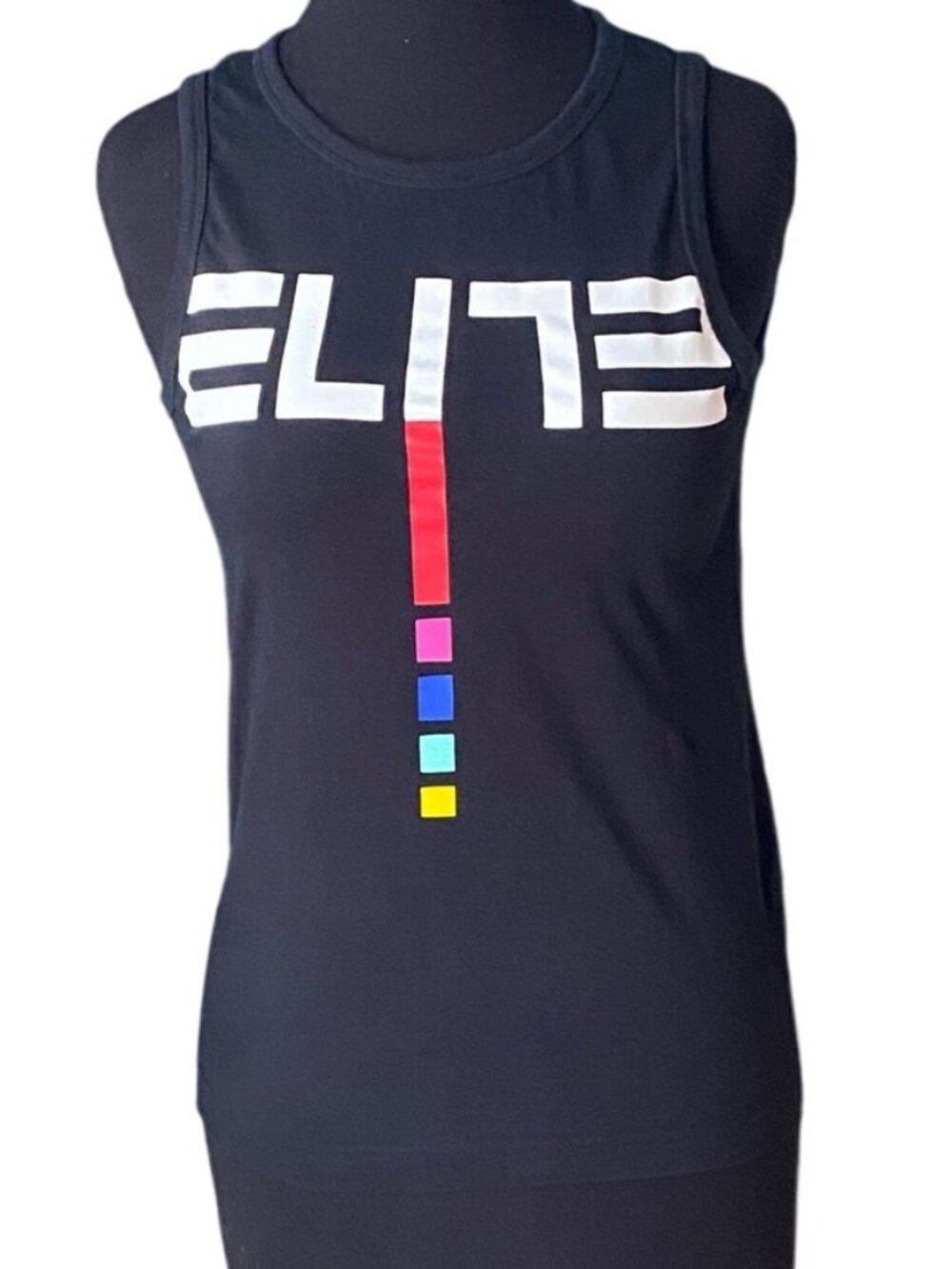 Nike Elite Graphic Tank Top Black Womens Large Athletic Running Tank